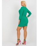 Plus size dydžio mini suknelė moterims (žalia)